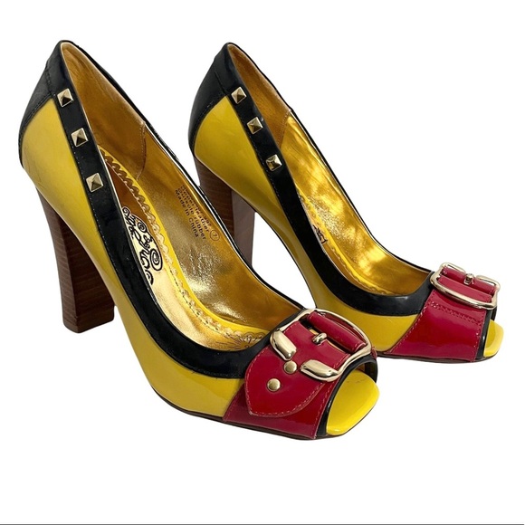 Naughty Monkey | Boxy Open Toe Pump Heel - Picture 1 of 10